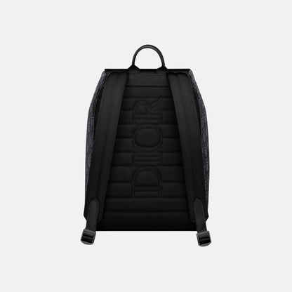 Saddle Flap Backpack in Oblique and Grained Calfskin