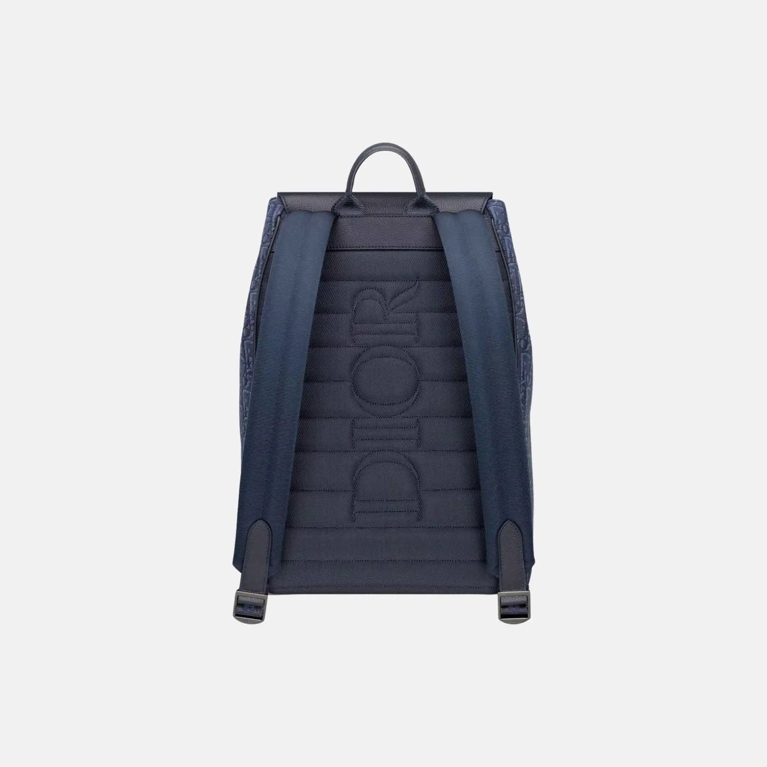 Saddle Flap Backpack in Oblique and Grained Calfskin