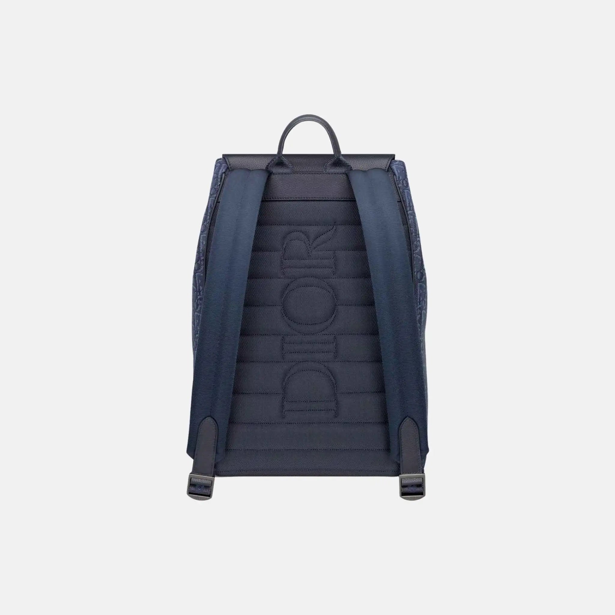 Saddle Flap Backpack in Oblique and Grained Calfskin