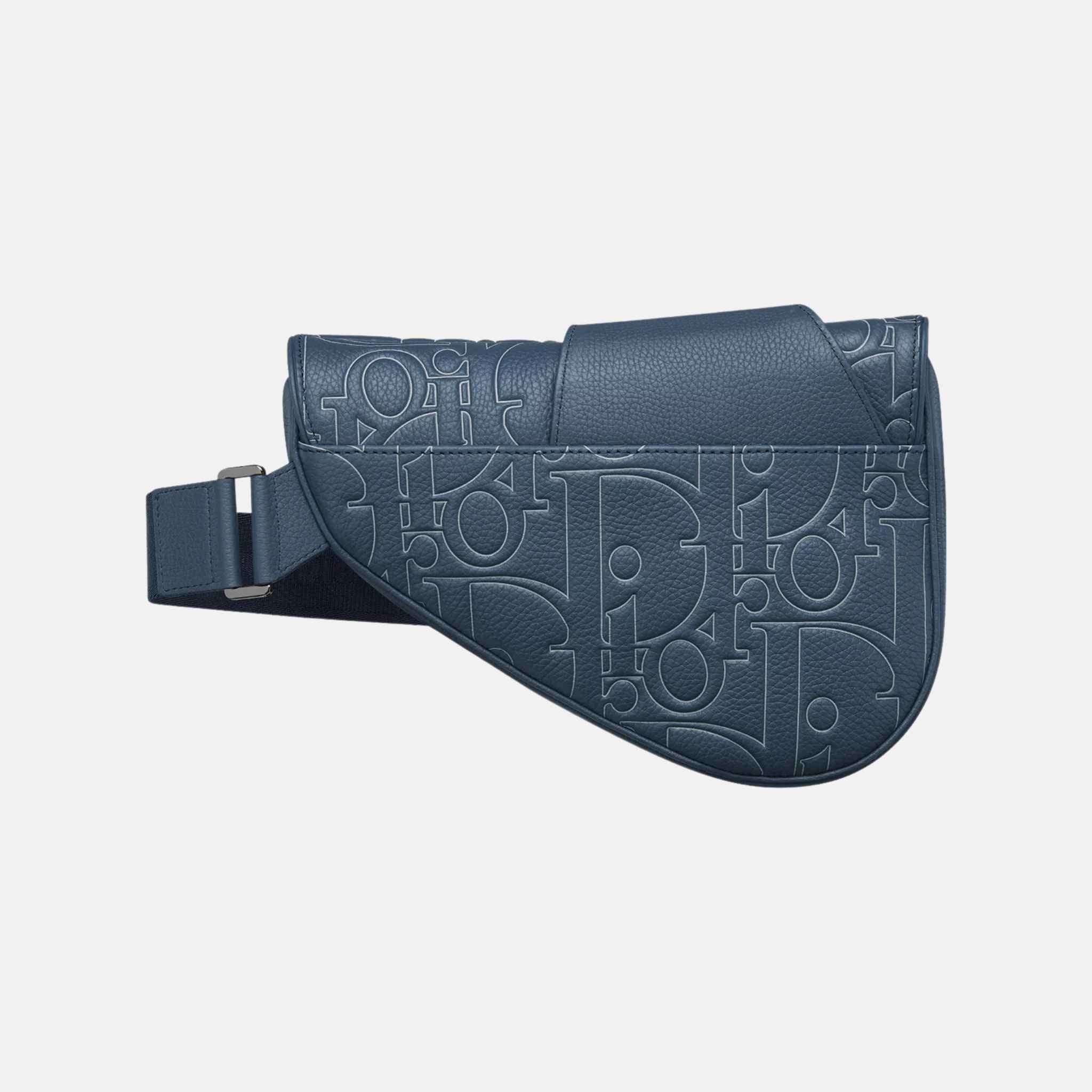 Saddle Bag In Gravity Outline Leather And Grained Calfskin