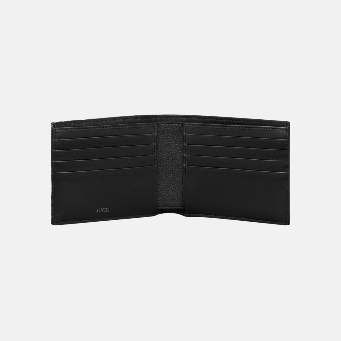 Saddle Bifold Wallet In Grained Calfskin Marquetry Jacquard