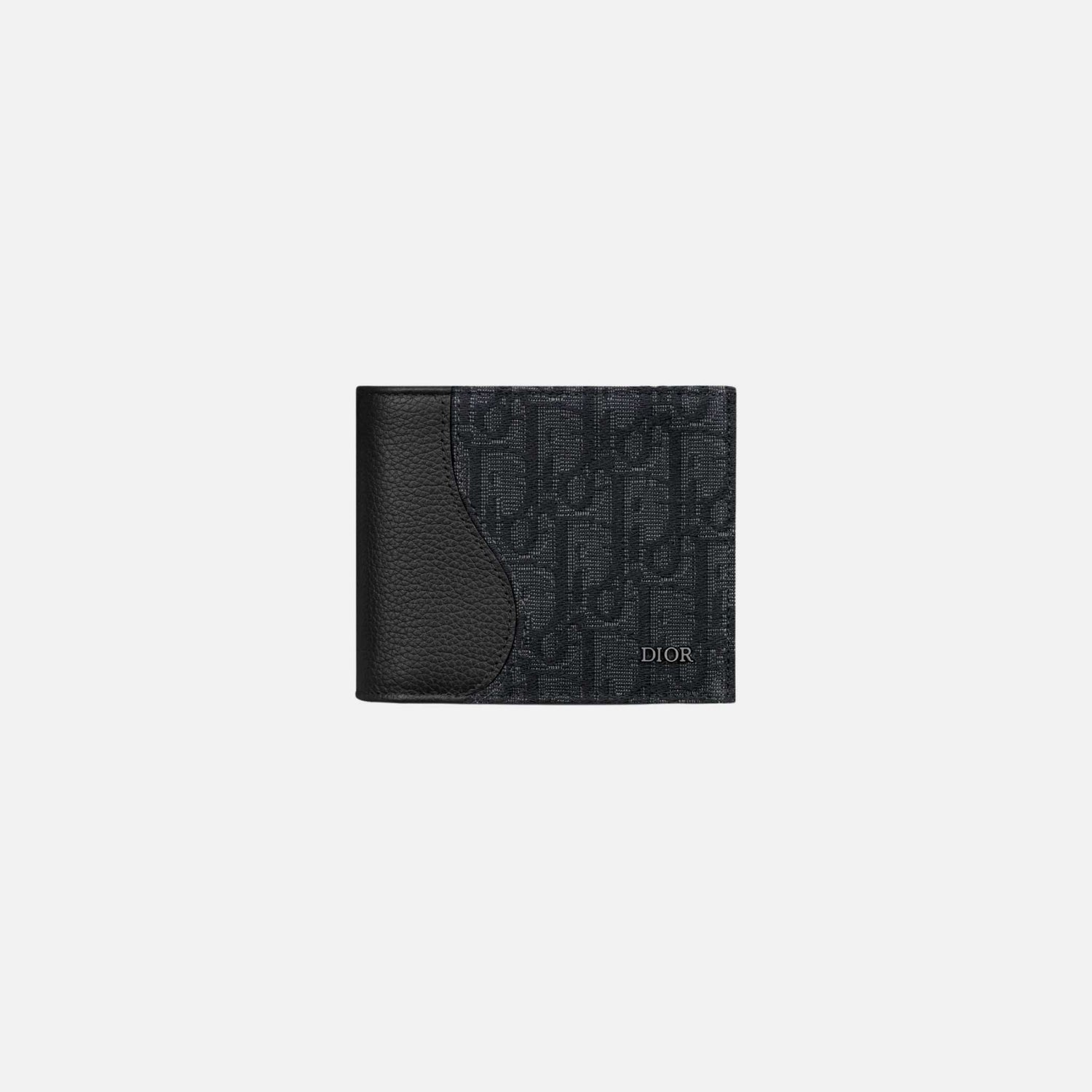 Saddle Bifold Wallet In Grained Calfskin Marquetry Jacquard