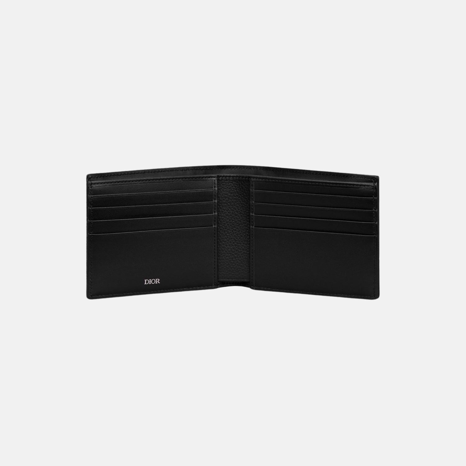 Saddle Bifold Wallet In Grained Calfskin Marquetry Jacquard
