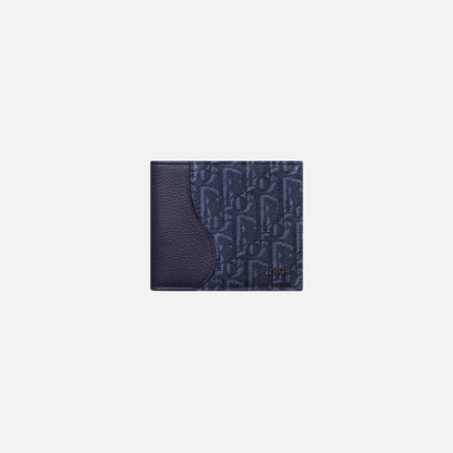 Saddle Bifold Wallet In Grained Calfskin Marquetry Jacquard