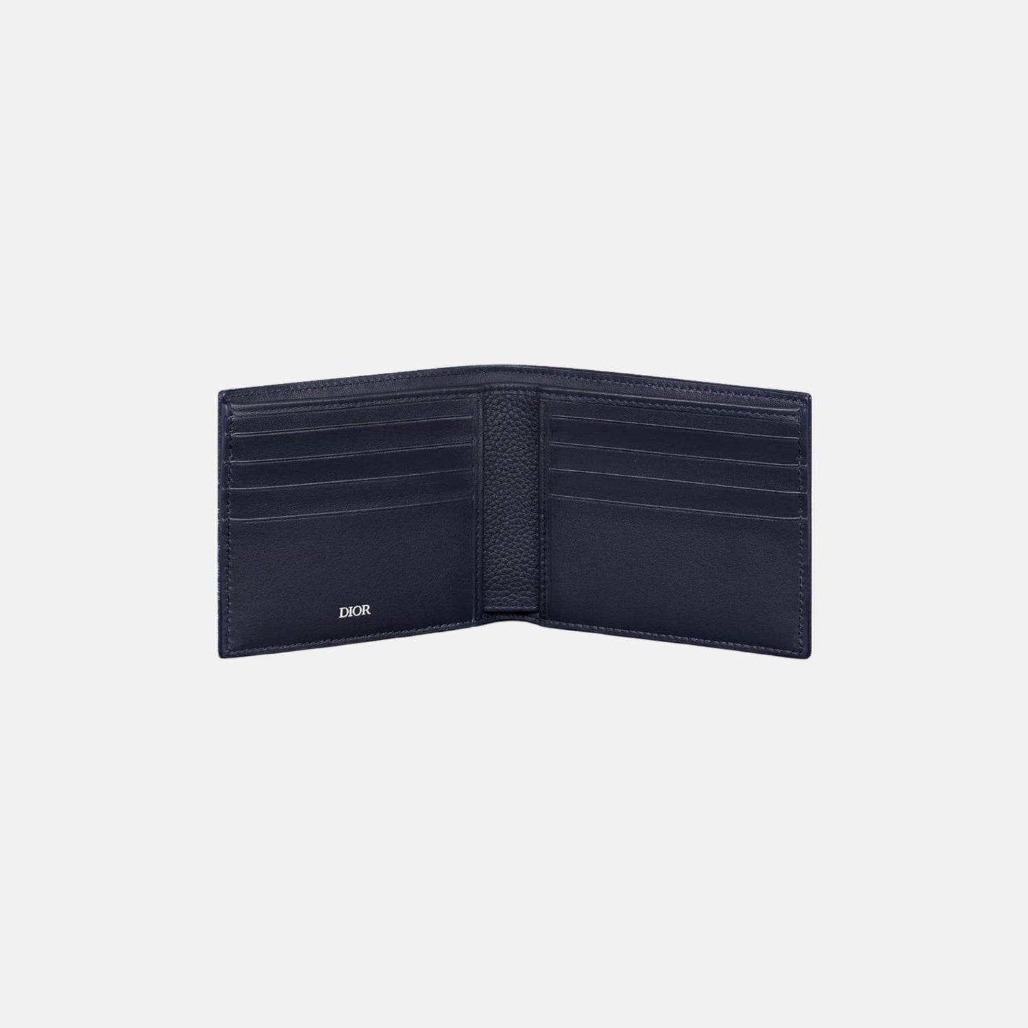 Saddle Bifold Wallet In Grained Calfskin Marquetry Jacquard