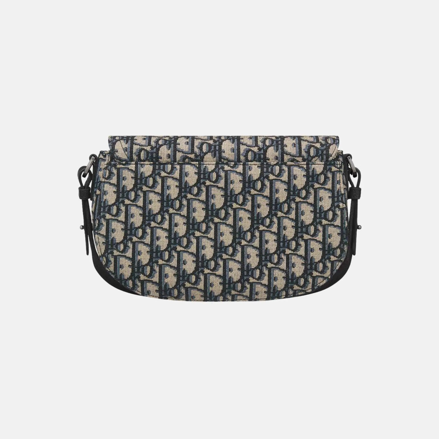Saddle Messenger Bag In Oblique Jacquard And Grained Calfskin
