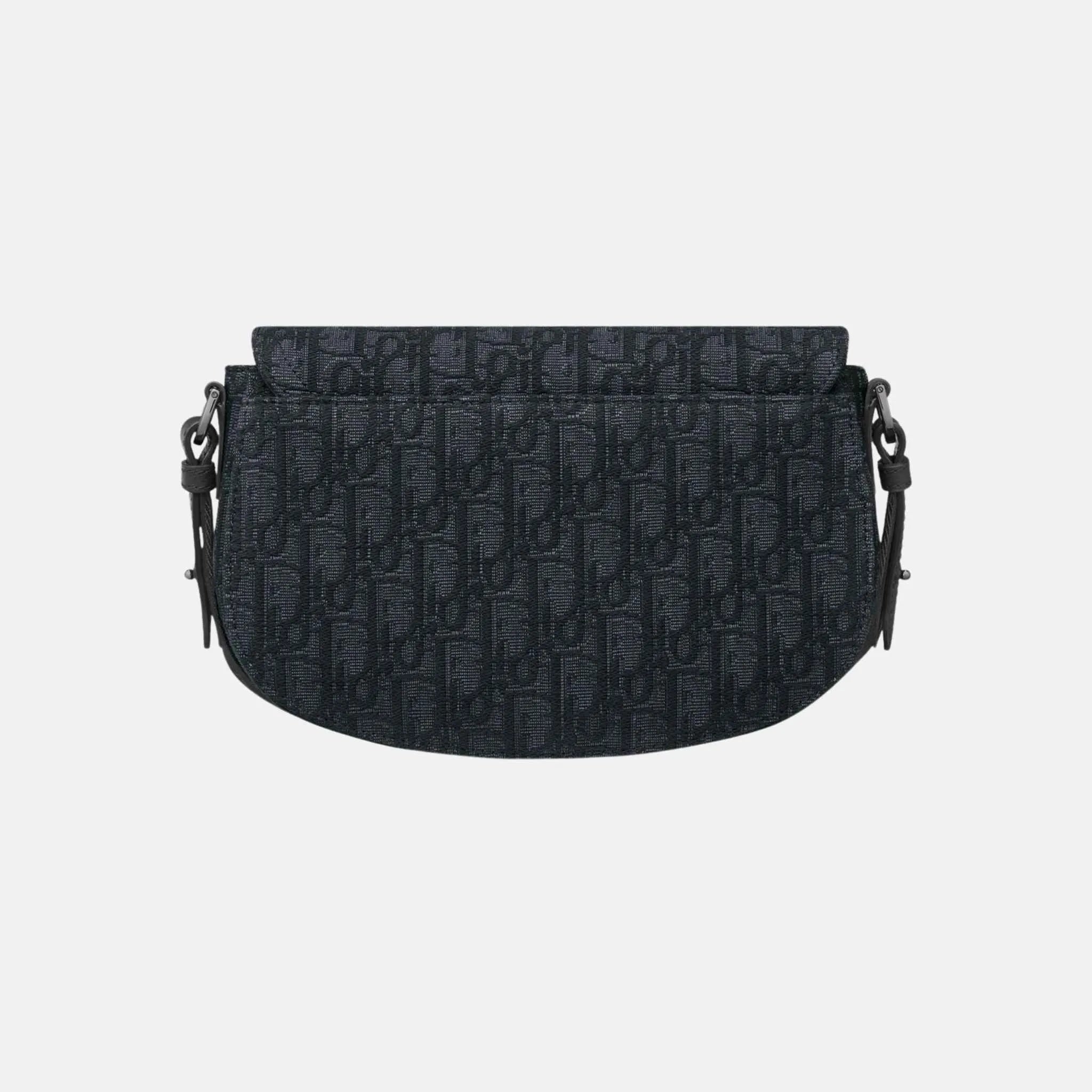 Saddle Messenger Bag In Oblique Jacquard And Grained Calfskin