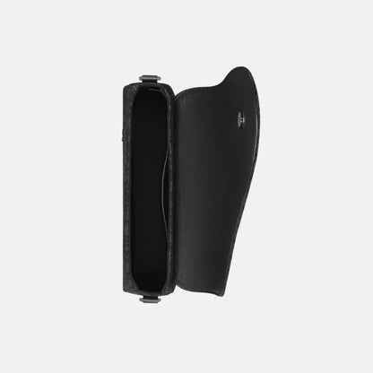 Saddle Messenger Bag In Oblique Jacquard And Grained Calfskin