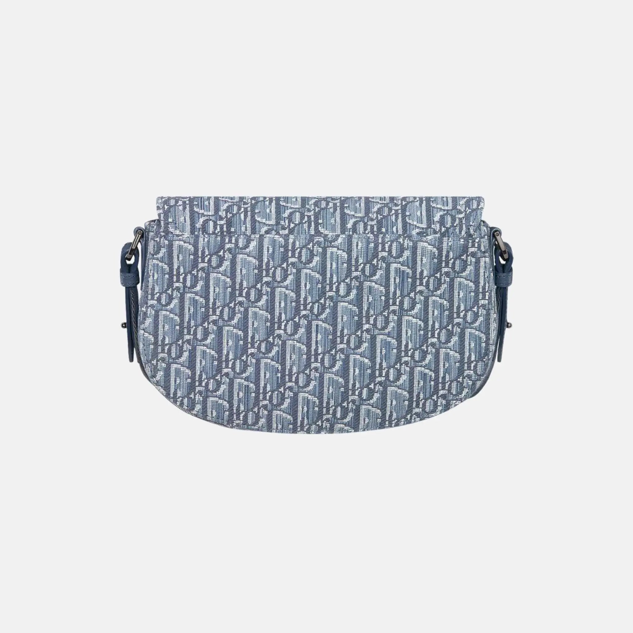 Saddle Messenger Bag In Oblique Jacquard And Grained Calfskin
