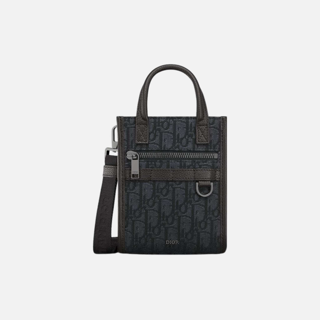 Safari North-South Mini Tote Bag In Grained Calfskin