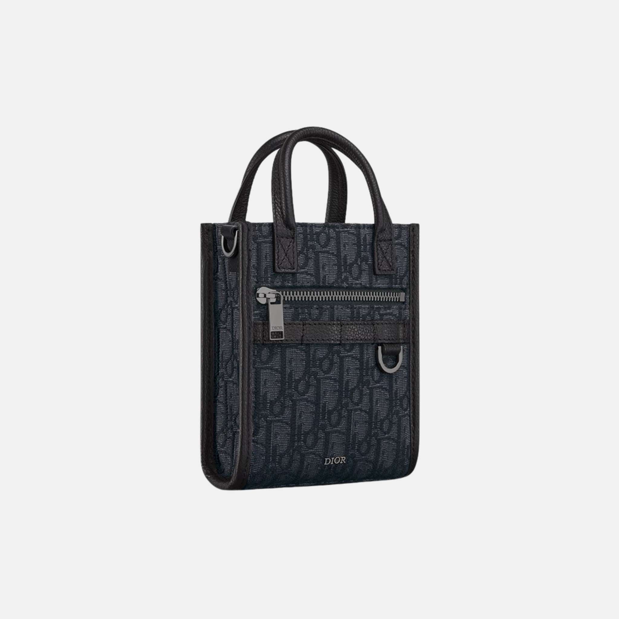Safari North-South Mini Tote Bag In Grained Calfskin