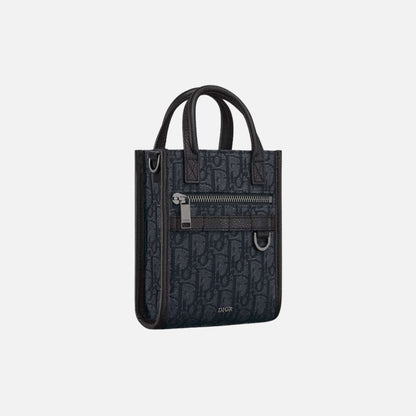 Safari North-South Mini Tote Bag In Grained Calfskin