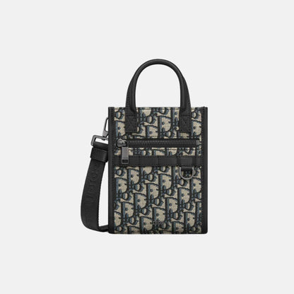 Safari North-South Mini Tote Bag In Grained Calfskin