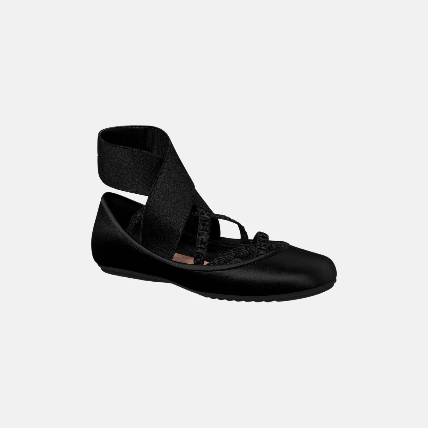 Shade Ballet Flat In Satin With Elastic Straps
