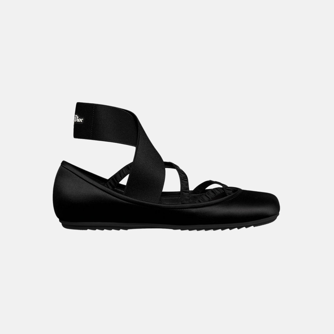 Shade Ballet Flat In Satin With Elastic Straps