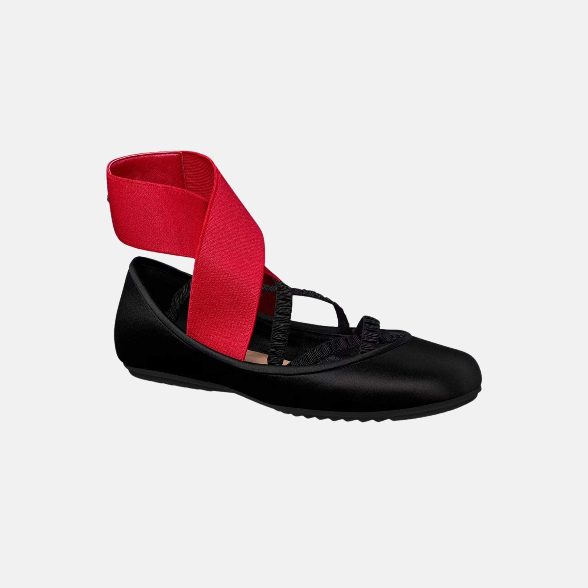 Shade Ballet Flat In Satin With Elastic Straps