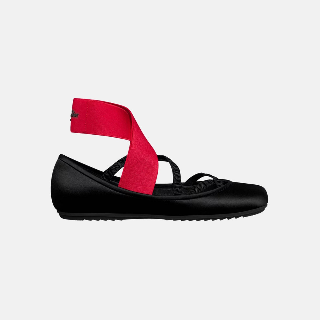 Shade Ballet Flat In Satin With Elastic Straps