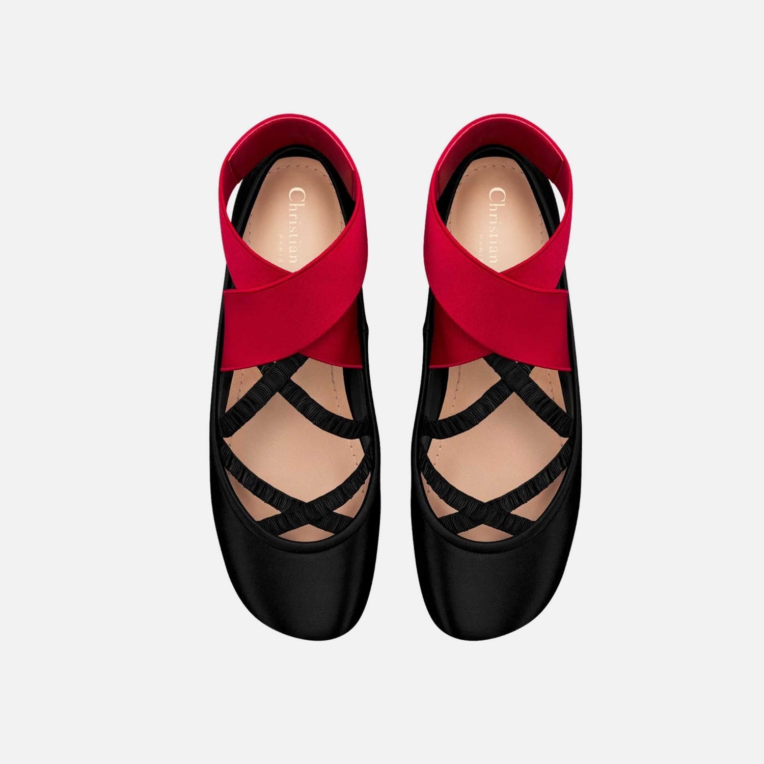 Shade Ballet Flat In Satin With Elastic Straps