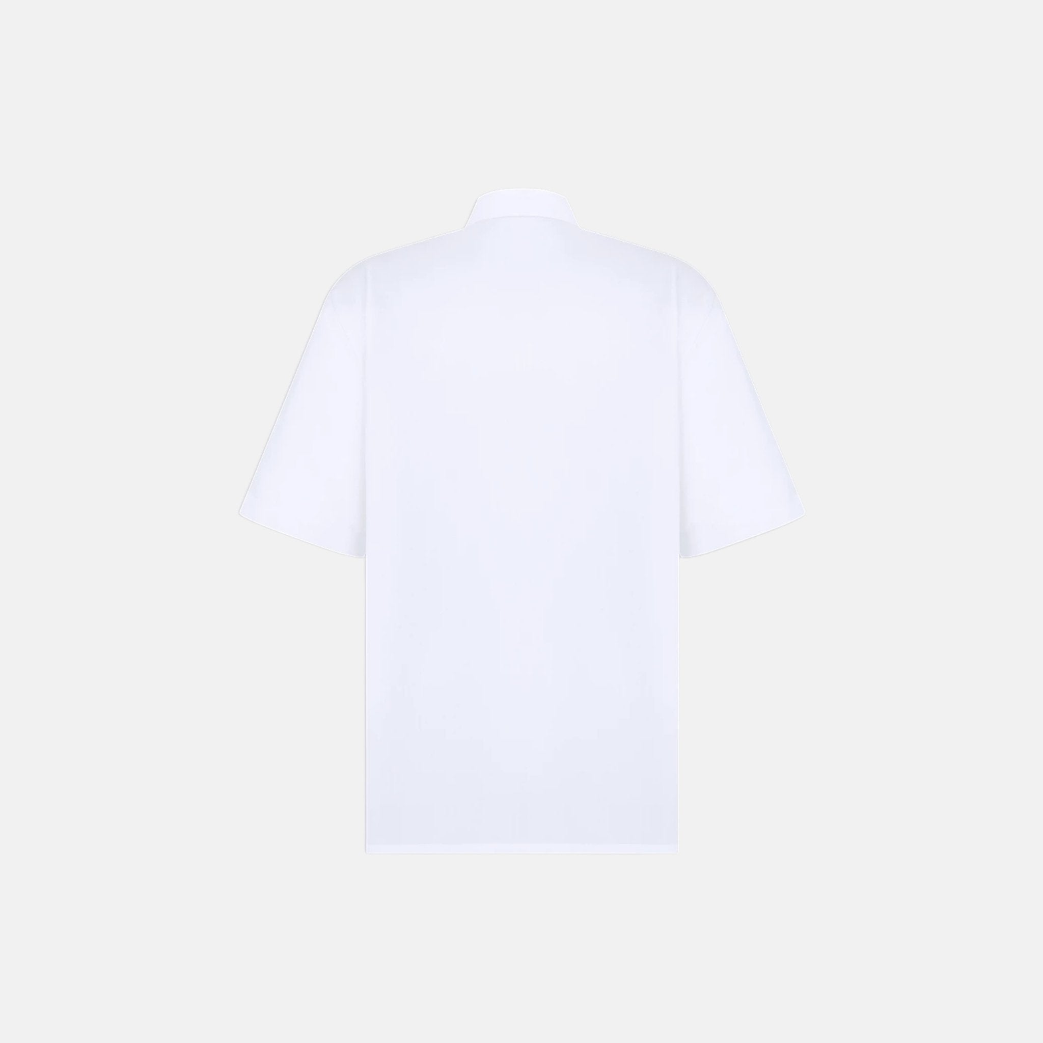 Short Sleeved Shirt With Lily Of The Valley Embroidery