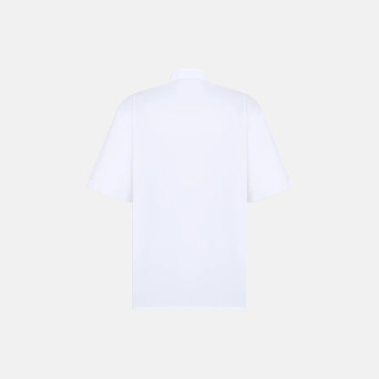 Short Sleeved Shirt With Lily Of The Valley Embroidery