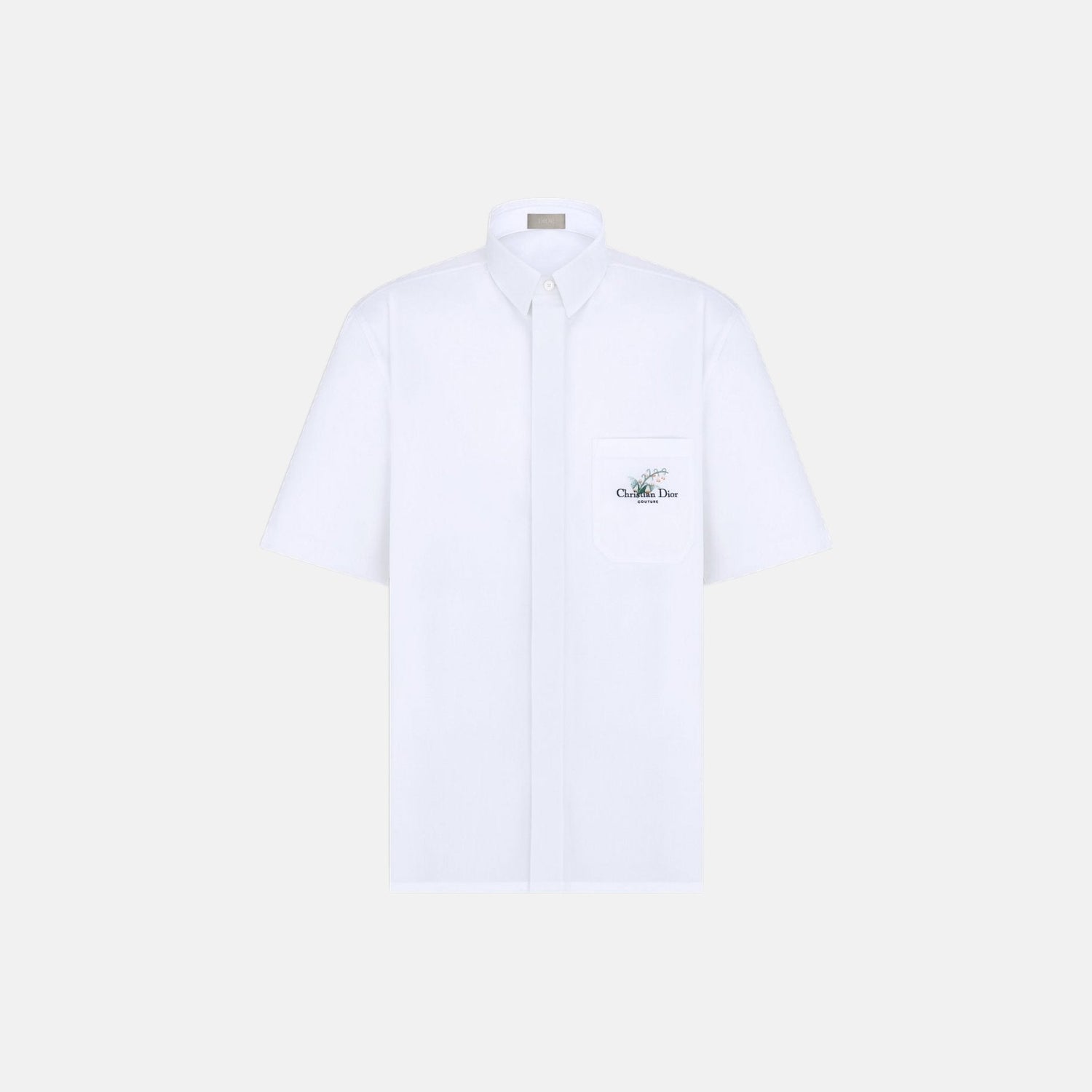 Short Sleeved Shirt With Lily Of The Valley Embroidery