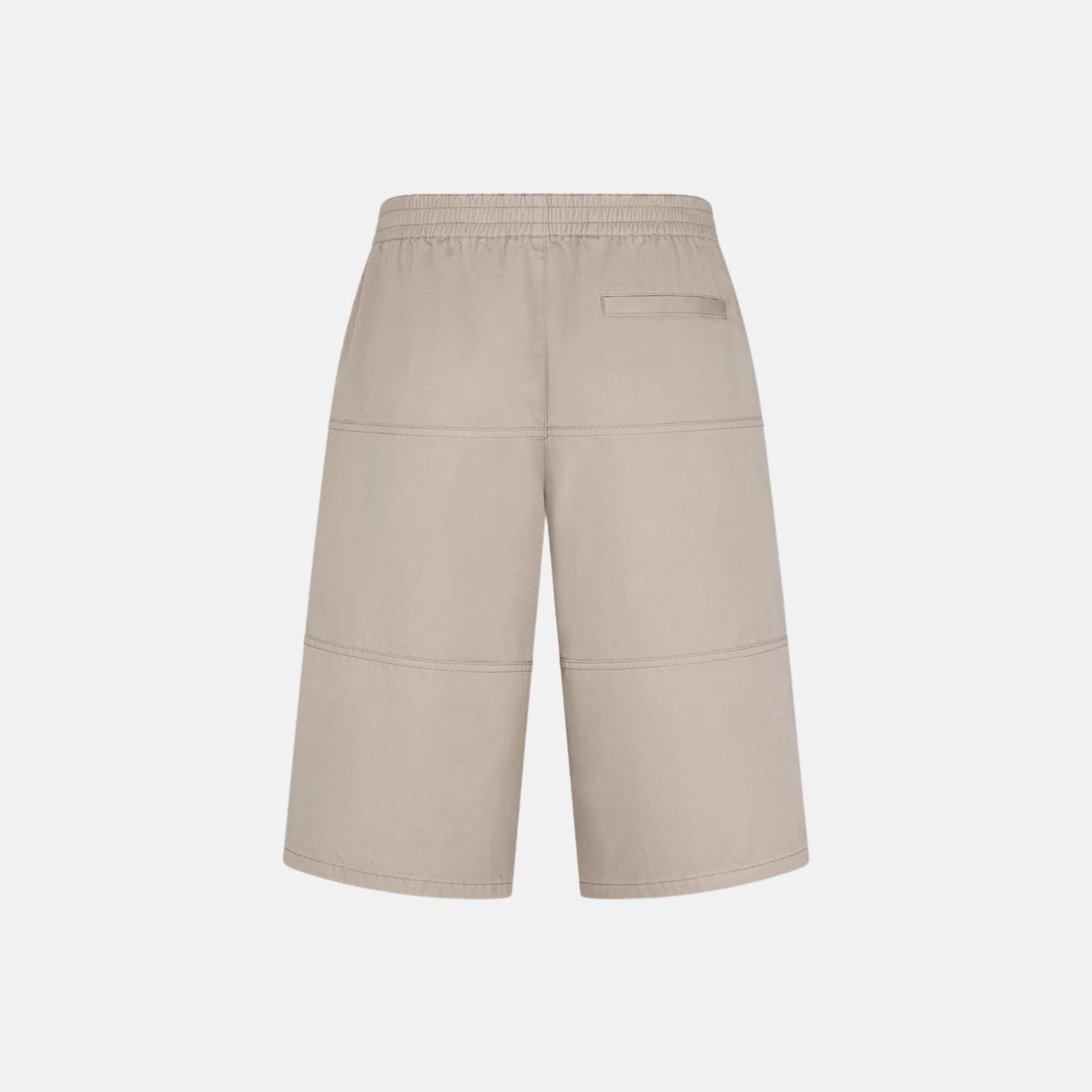 Shorts With Dior Buckle In Cotton Gabardine