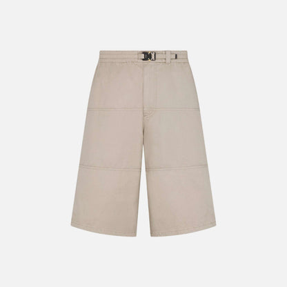 Shorts With Dior Buckle In Cotton Gabardine