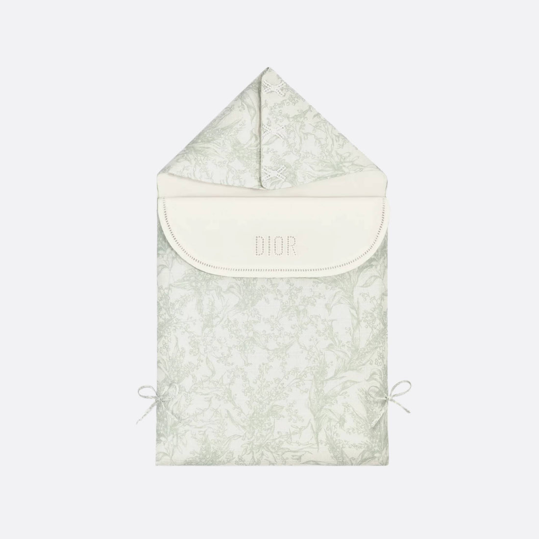 Sleeping Bag Ivory Cotton Voile with Lily of the Valley Print