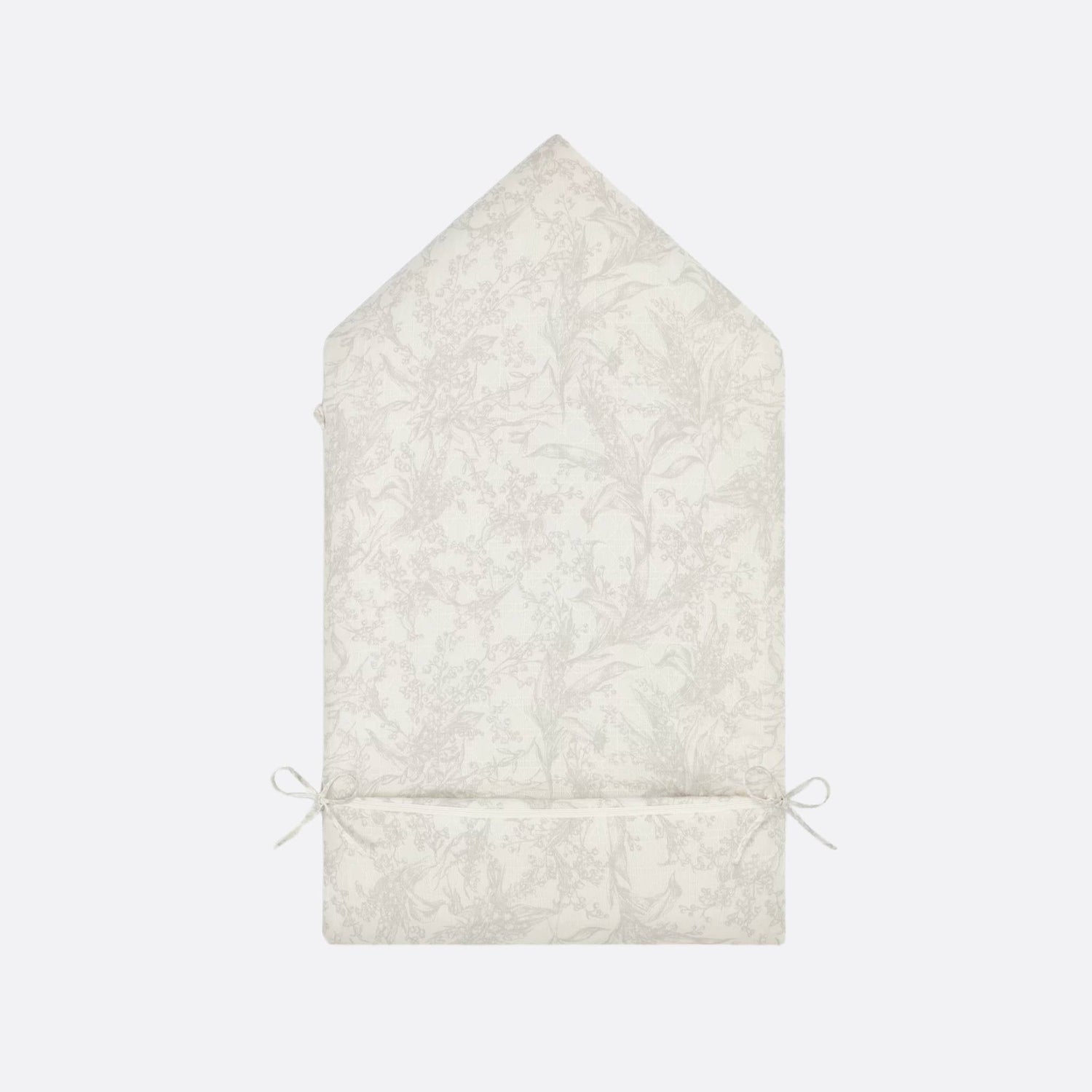 Sleeping Bag Ivory Cotton Voile with Lily of the Valley Print