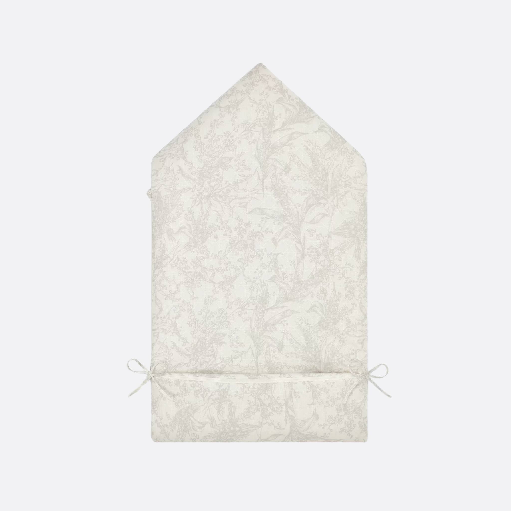 Sleeping Bag Ivory Cotton Voile with Lily of the Valley Print