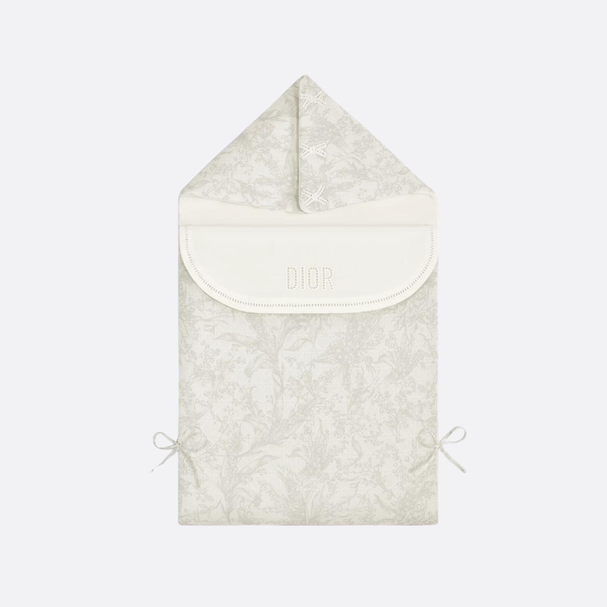 Sleeping Bag Ivory Cotton Voile with Lily of the Valley Print