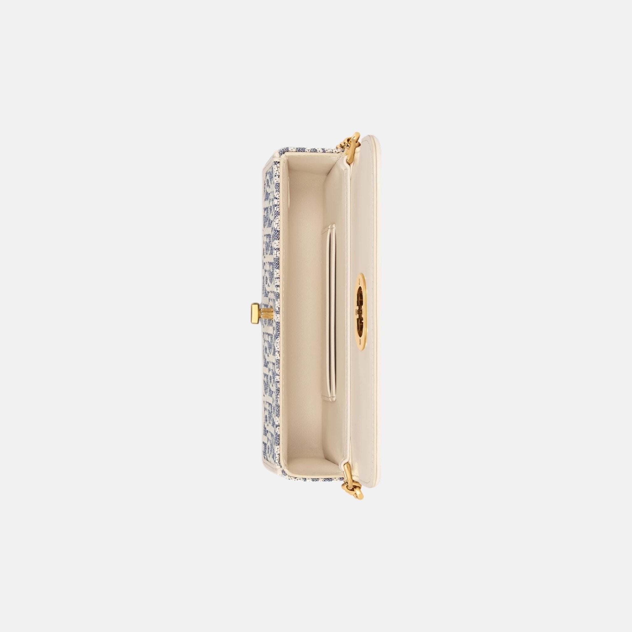 Small Miss Caro Pouch With Chain In Dior Oblique And Calfskin