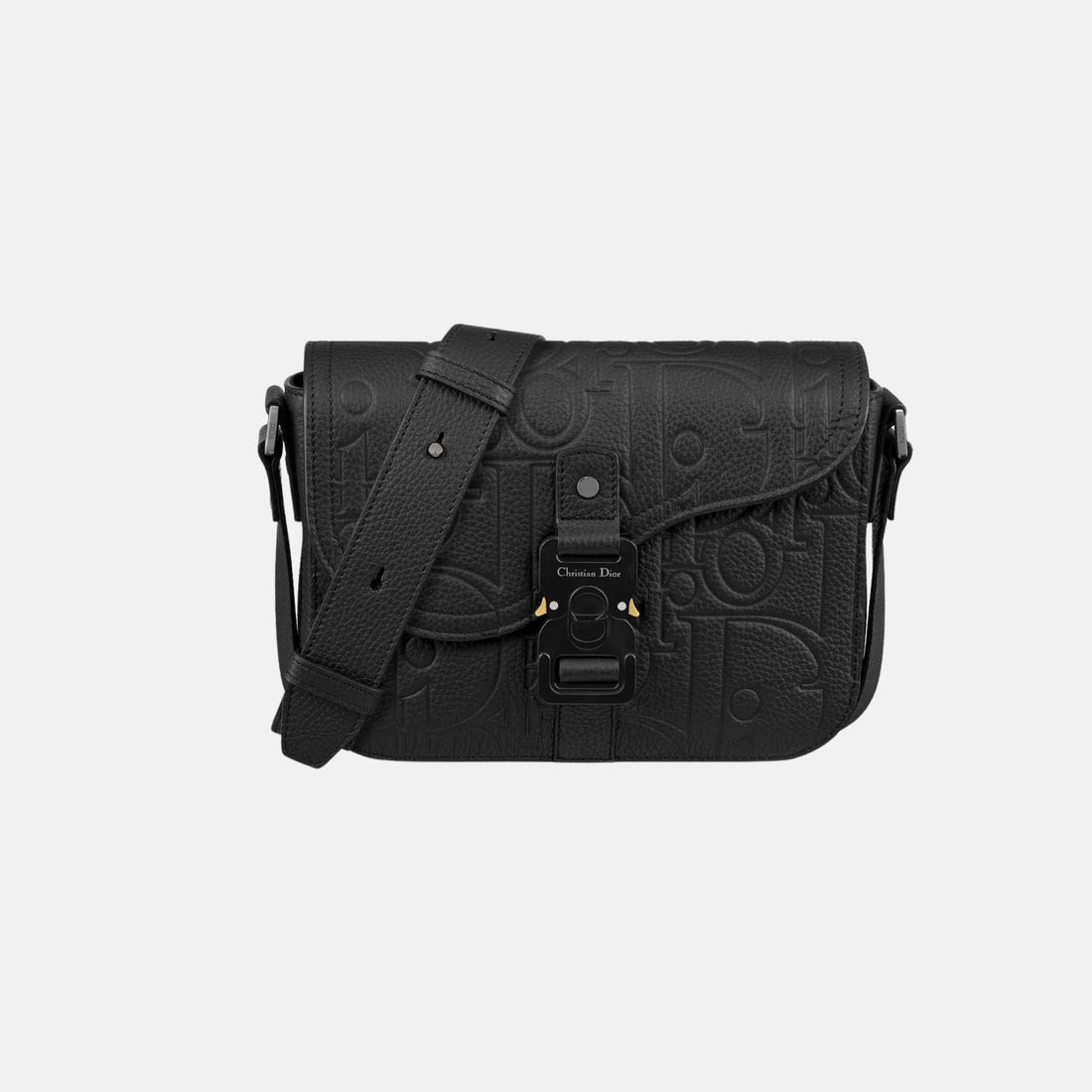 Small Saddle Messenger Bag With Flap In Leather And Calfskin
