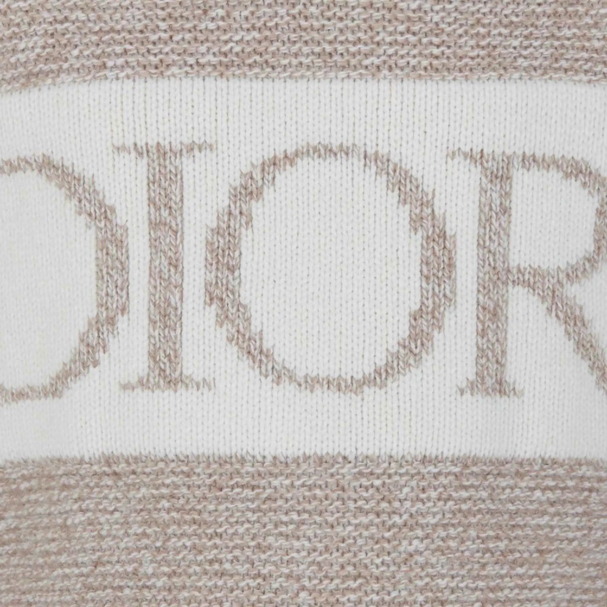 Sweater in Heathered Beige &amp; Ivory Wool Cashmere Knit