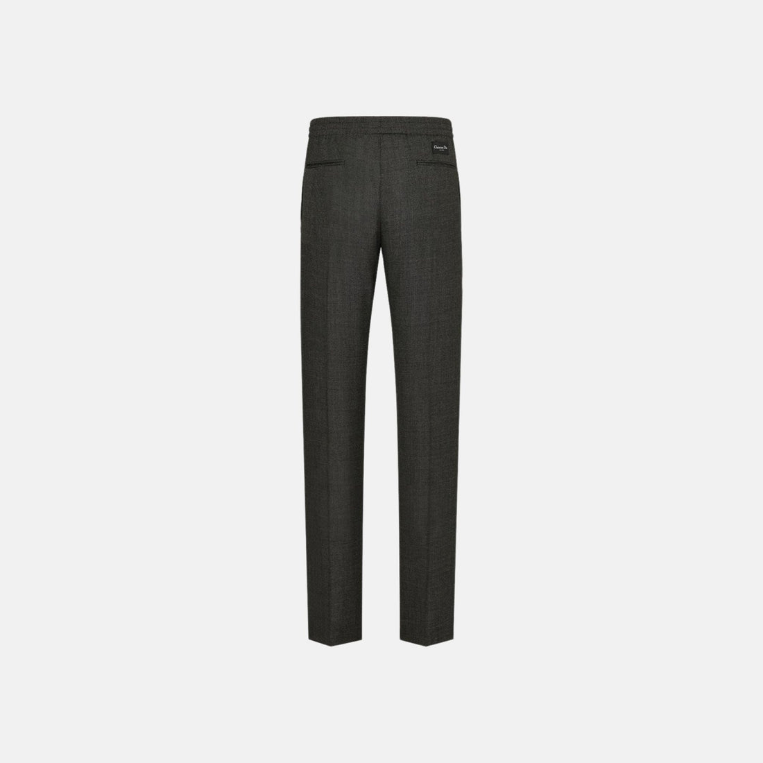 Tailored Track Pants In Virgin Wool Basketweave With Couture Tag