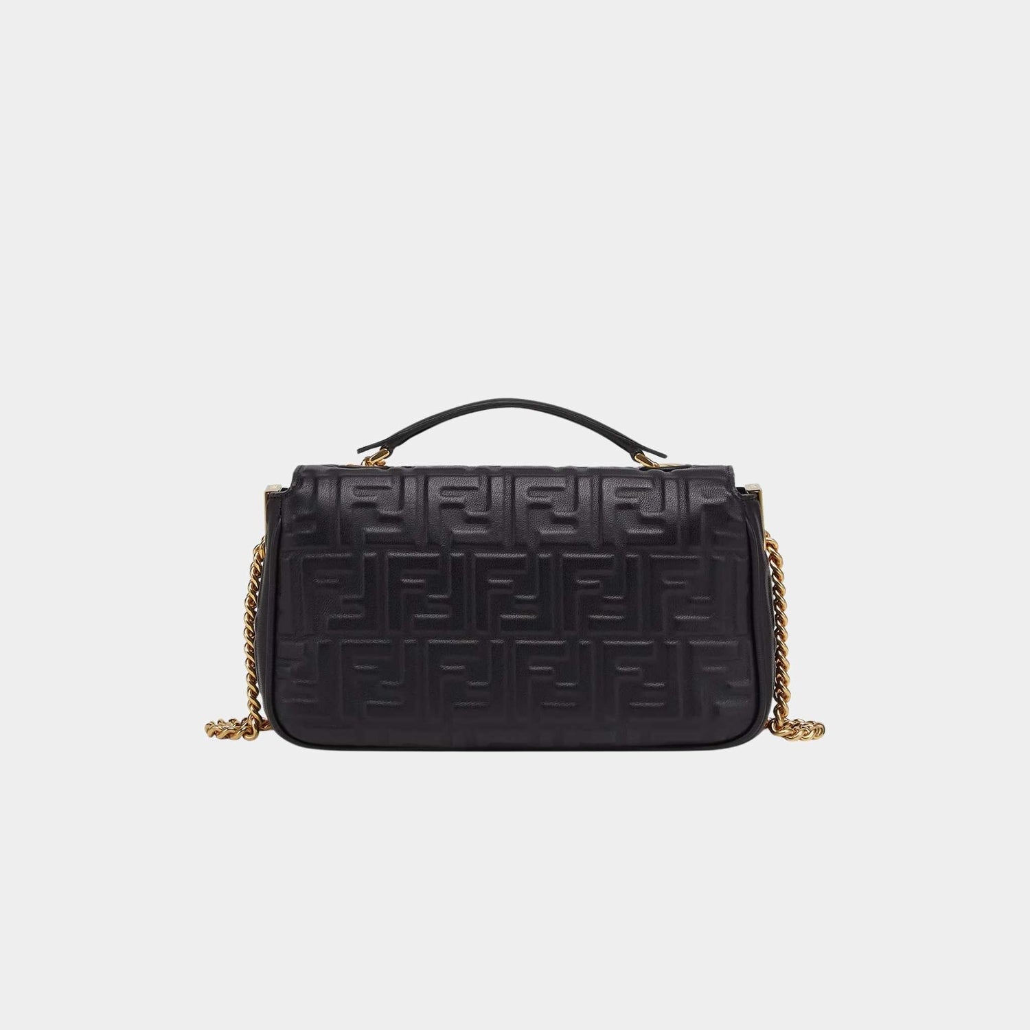 Baguette Chain Midi Nappa Bag With FF Pattern