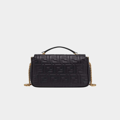 Baguette Chain Midi Nappa Bag With FF Pattern