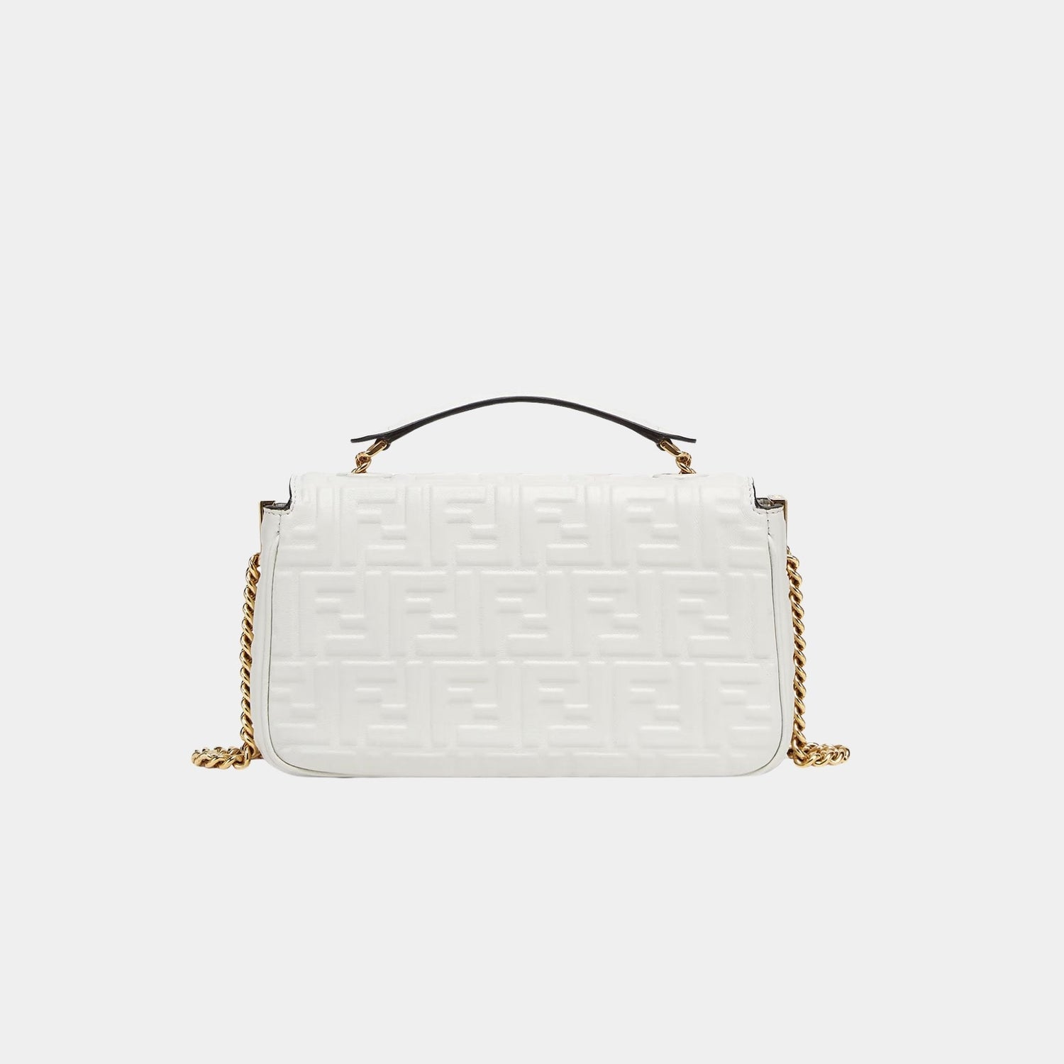 Baguette Chain Midi Nappa Bag With FF Pattern