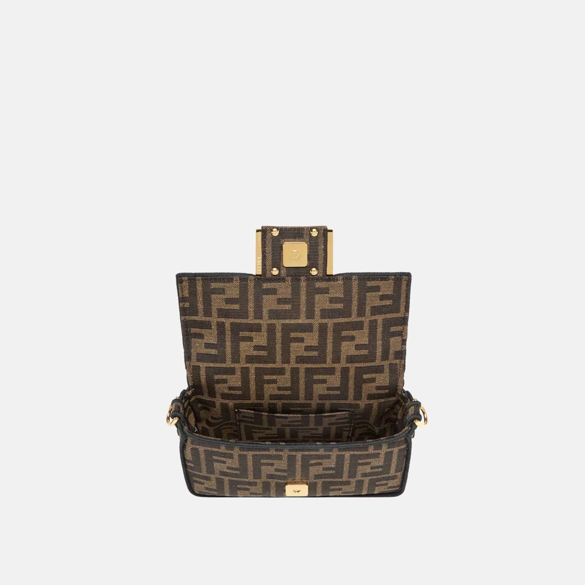 Baguette Mini Bag In Brown Fabric
