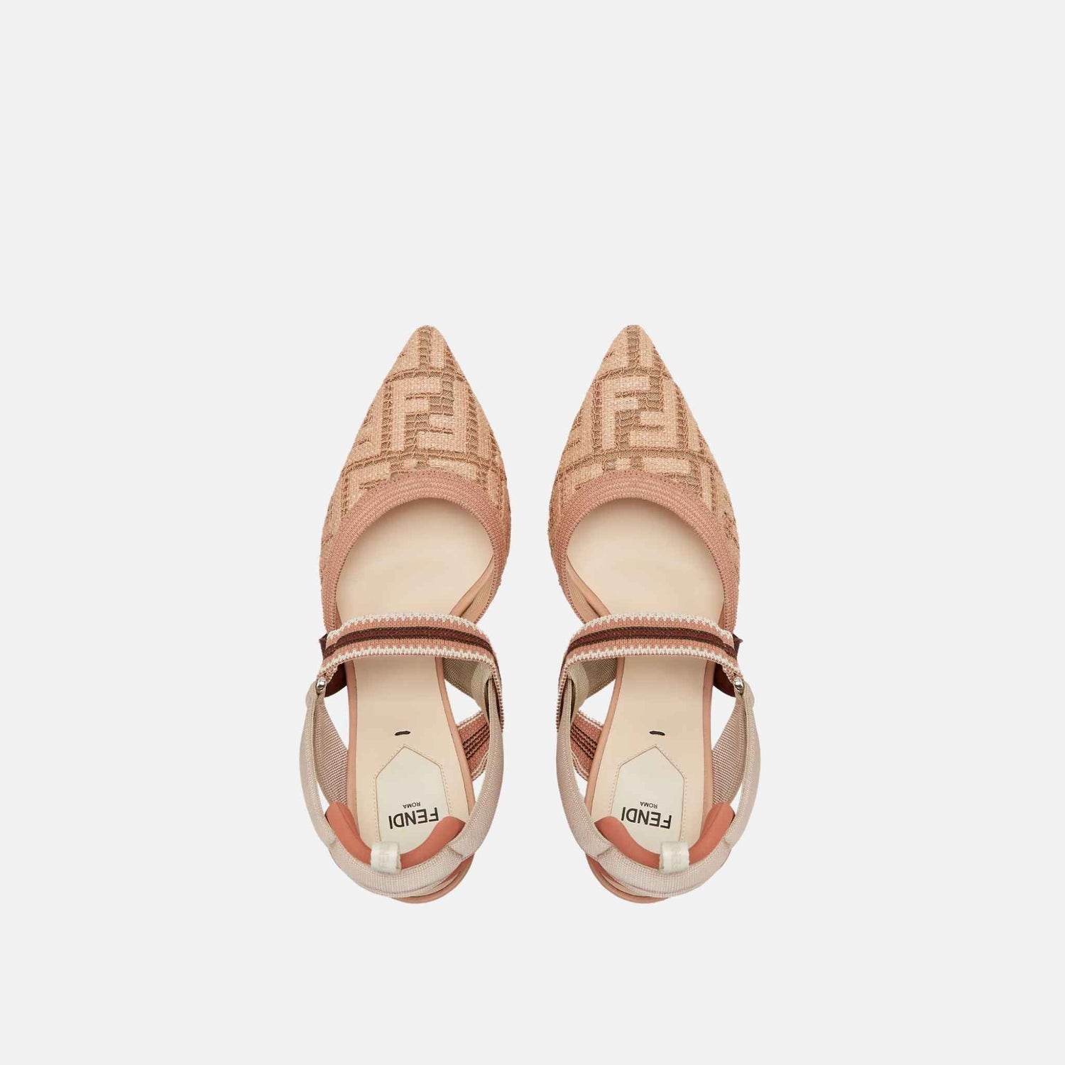 Colibri High Heeled Slingbacks In Embroidery
