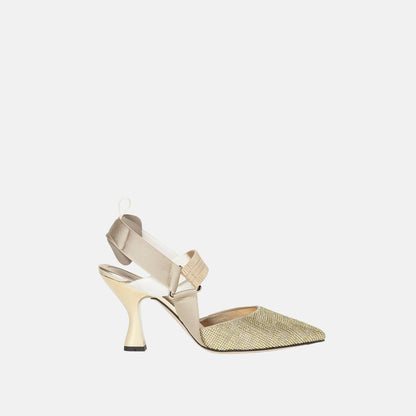 Colibri High Heeled Slingbacks In Rhinestone