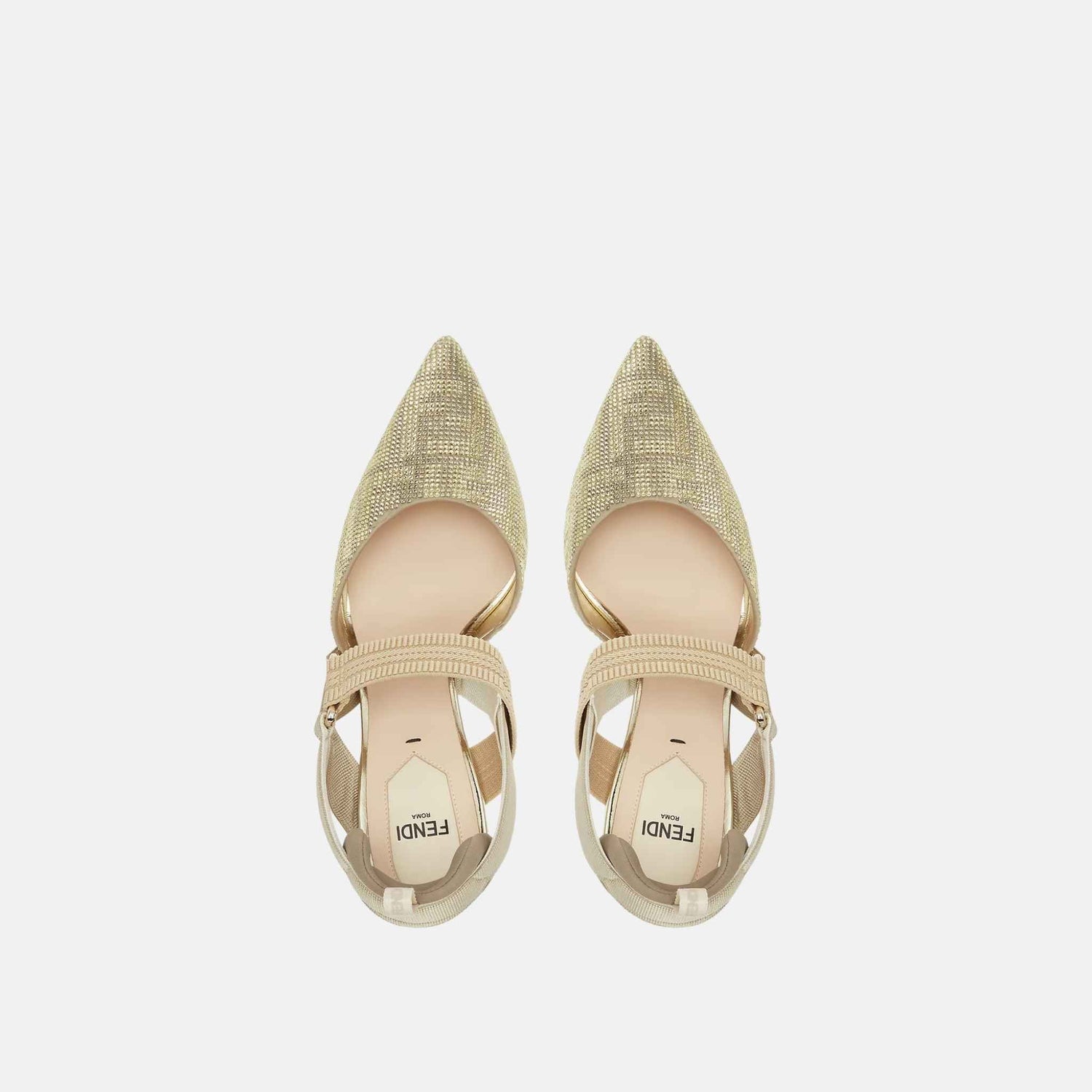 Colibri High Heeled Slingbacks In Rhinestone