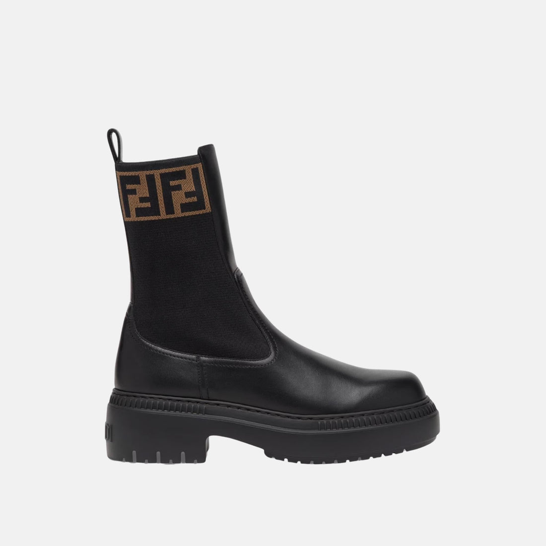 Domino Biker Boots In Black Leather