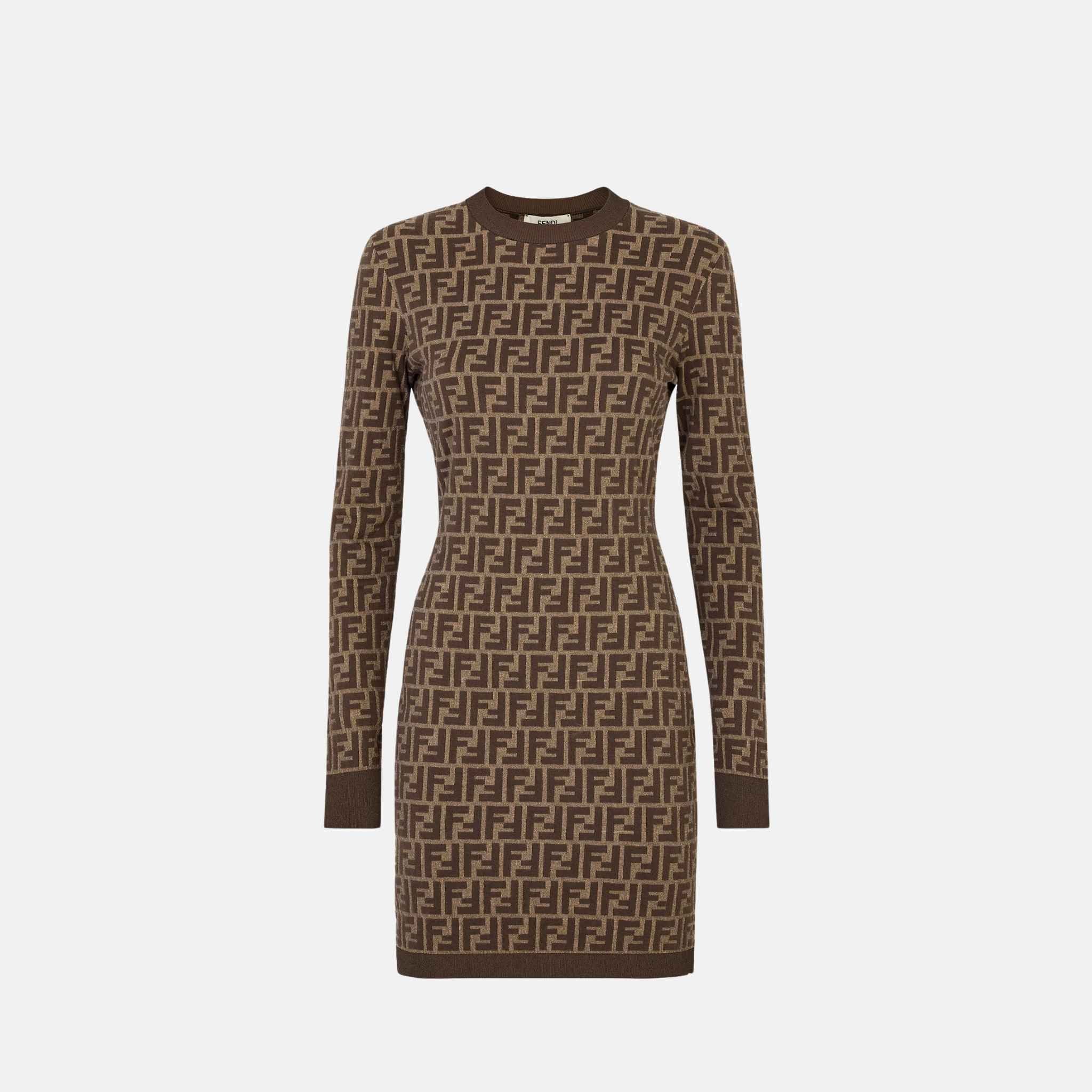 Dress In Brown FF Cotton Short