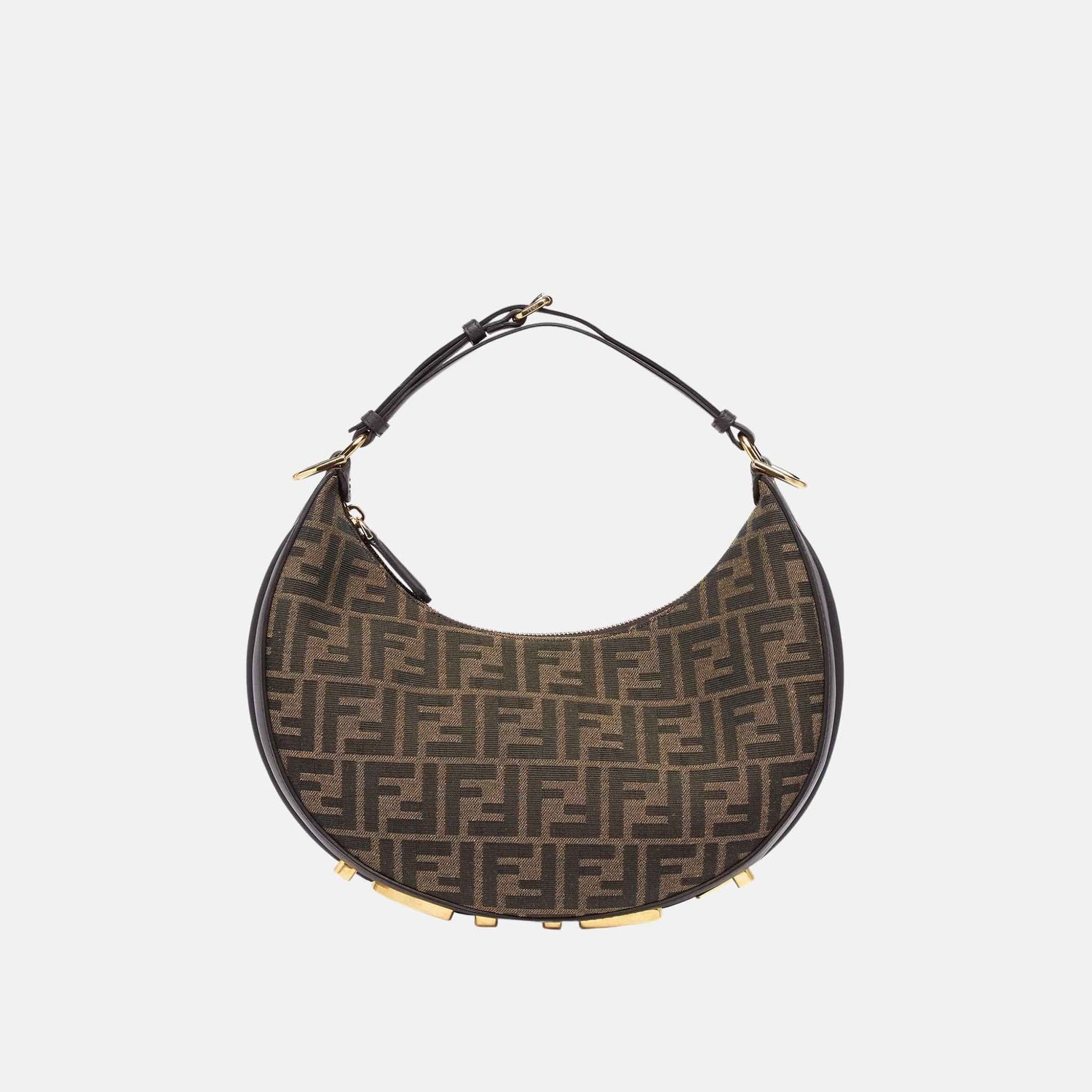 Fendigraphy Small Bag In Brown FF Jacquard Fabric