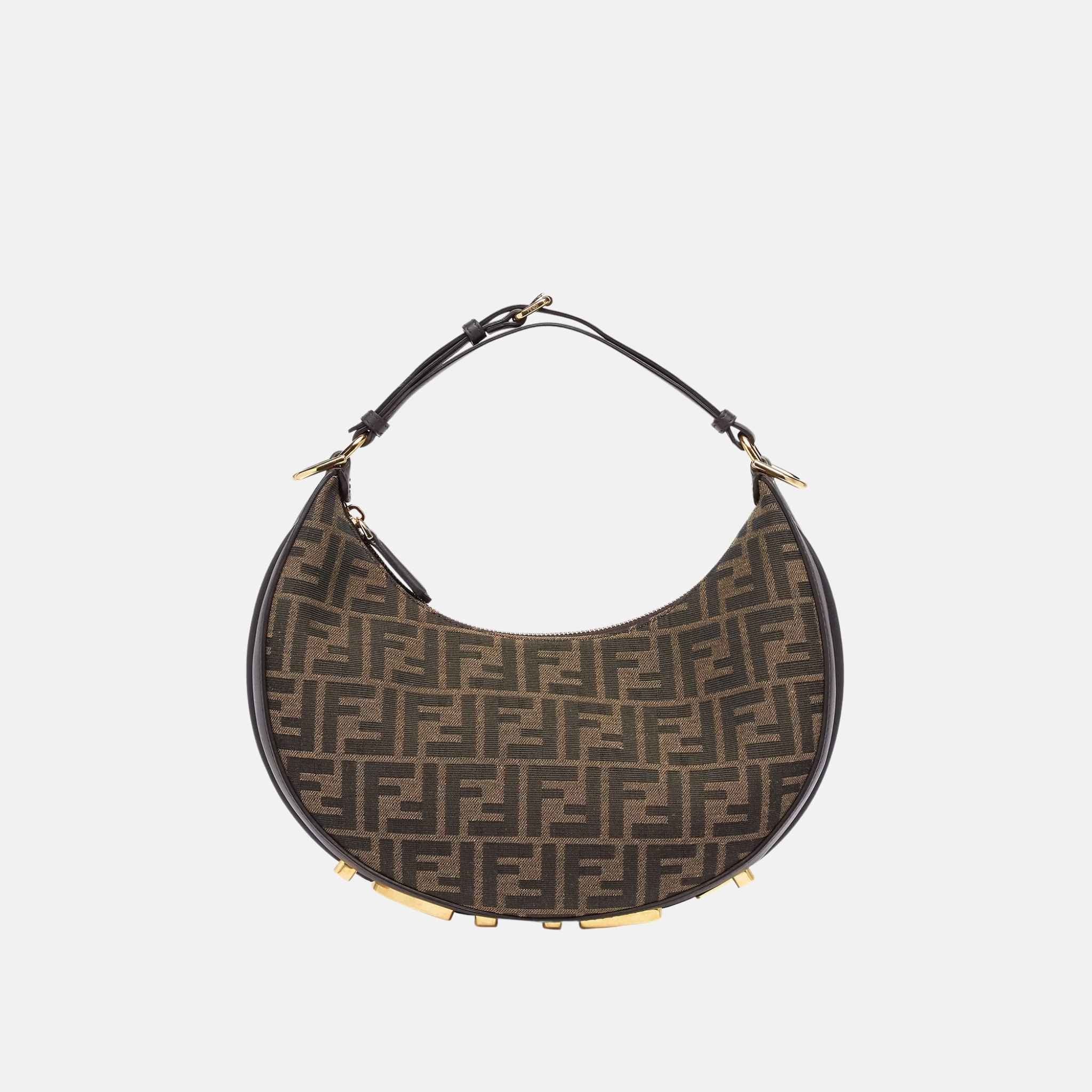 Fendigraphy Small Bag In Brown FF Jacquard Fabric