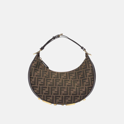 Fendigraphy Small Bag In Brown FF Jacquard Fabric