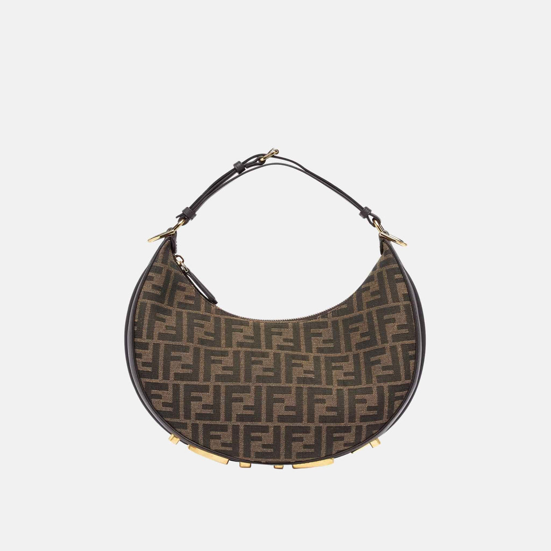 Fendigraphy Small Bag In Brown FF Jacquard Fabric
