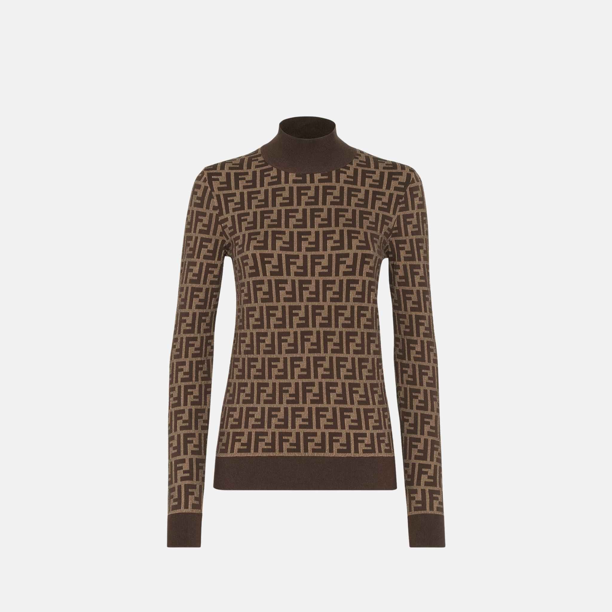 Jumper In Brown FF Cotton