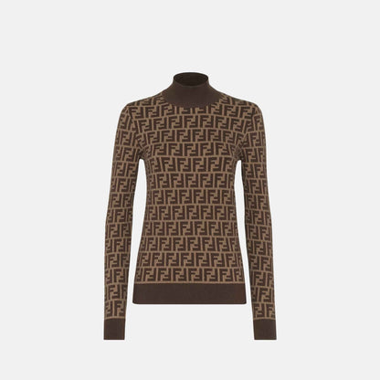 Jumper In Brown FF Cotton